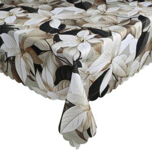 OBRUS PLAMOODPORNY 120X160 NA STÓŁ KWIATY WODOODPORNY GRUBY DRUKOWANY