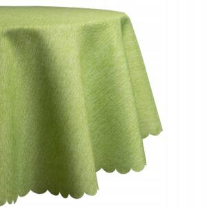 Obrus na okrągły stół plamoodporny zielony koło wymiar Ø 130 cm wodoodporny