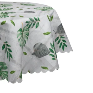 Obrus PLAMOODPORNY Monstera 130x350 OWAL owalny