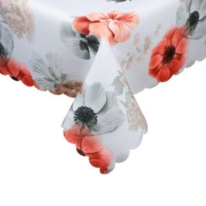 Obrus plamoodporny na stół z motywem kwiatów Anemona