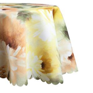 Obrus na stół okrągły owalny plamoodporny kwiaty wiosenne