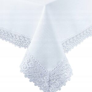 Obrus plamoodporny z gipiurą 140x240 cm na stół do salonu