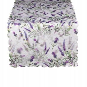 Bieżnik na stół serweta plamoodporny lawenda 3d