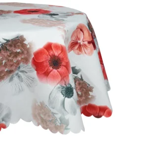 Okrągły obrus plamoodporny śr. 90 cm Anemon koło